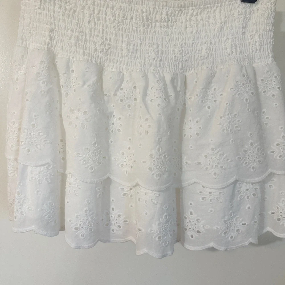 White Eyelet Women's Skirt - Picture 2 of 6